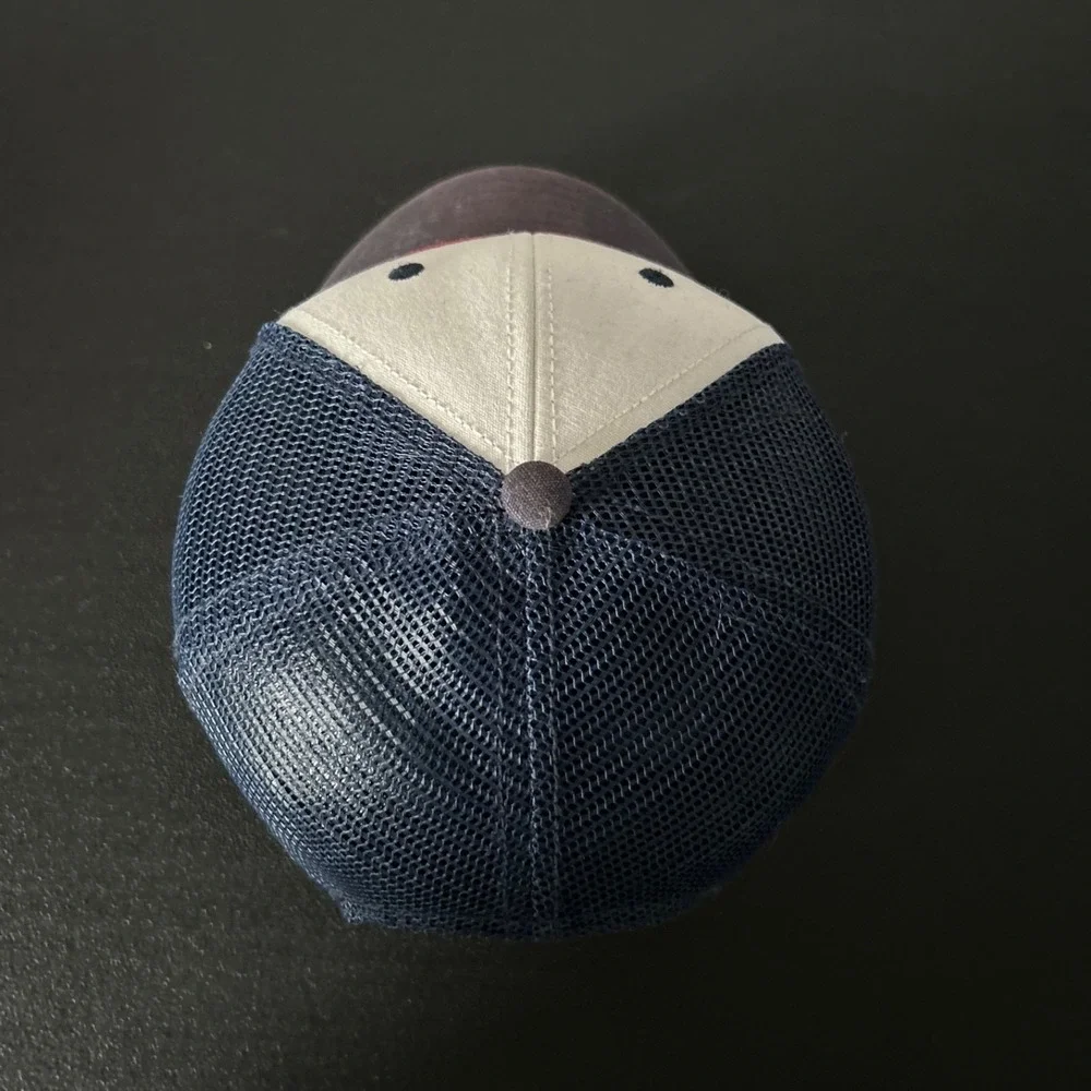 The North Face Trucker Hat Cap Snap Back Adjustable Blue Bear Logo Outdoor Adult